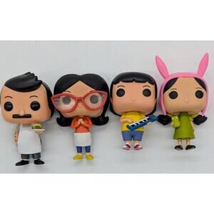 Funko Pop! Bob's Burgers Belcher Lot Bob #74 Linda #75 Gene #77 Louise #78 TV